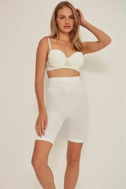Beyaz Mı Emay 3005 Soft Uzun Paçalı Boxer Korse — görsel 2