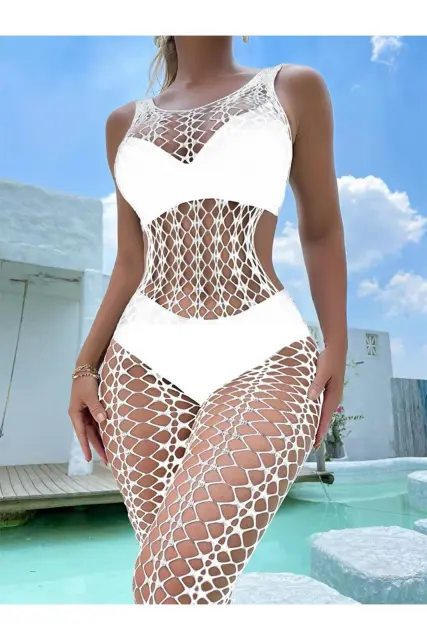 Kadın Seksi Fantazi File Çorabı Utra Esnek Büyük Beden Uygun — görsel 1