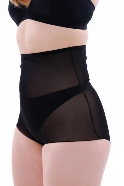 Siyah Lazer Kesim Tül Toparlayıcı Slip Hayalet Külot Korse — görsel 3