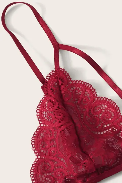 Kadın Bordo Dantel Sütyen Külot Takımı H110346 — görsel 2
