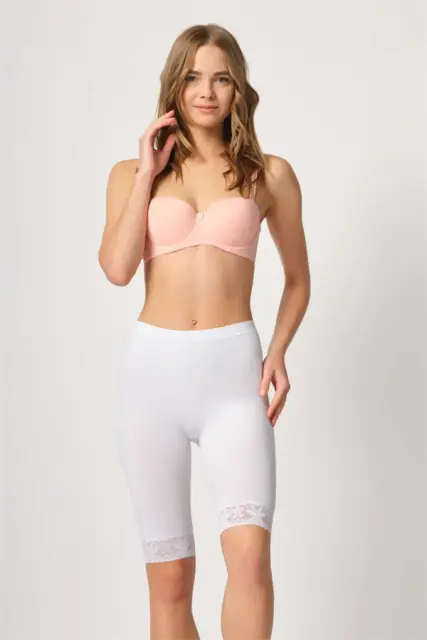 Beyaz MI Emay 3004 Soft Uzun Paça Dantel Boxer — görsel 1