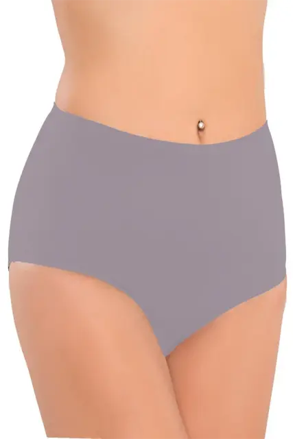 Yüksek Bel Vizon Yapıştırma Lazer Kesim Slip Korse Külot — görsel 1