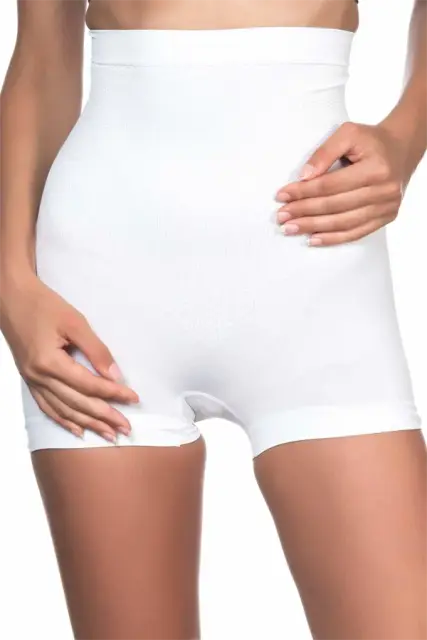 Beyaz MI Emay 2055 Yüksek Bel Masajlı Boxer Korse — görsel 1