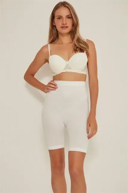 Beyaz Mı Emay 3005 Soft Uzun Paçalı Boxer Korse — görsel 1